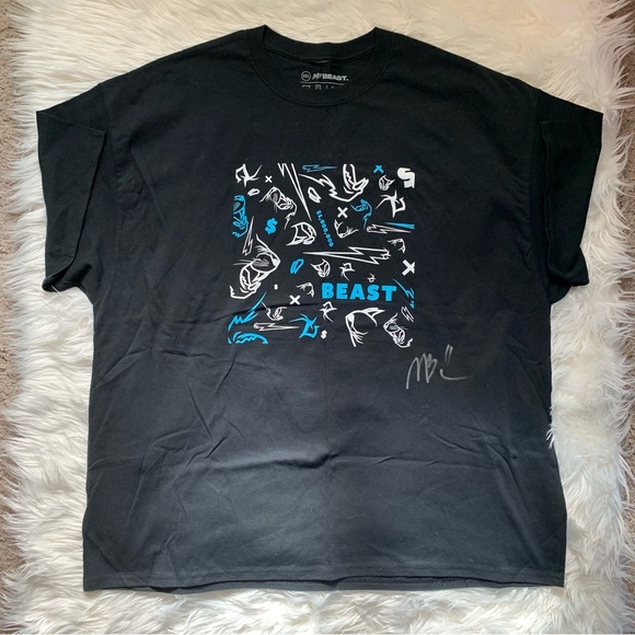 🆕MR BEAST LIMITED EDITION SIGNED BLACK SHIRT - Picture 1 of 5